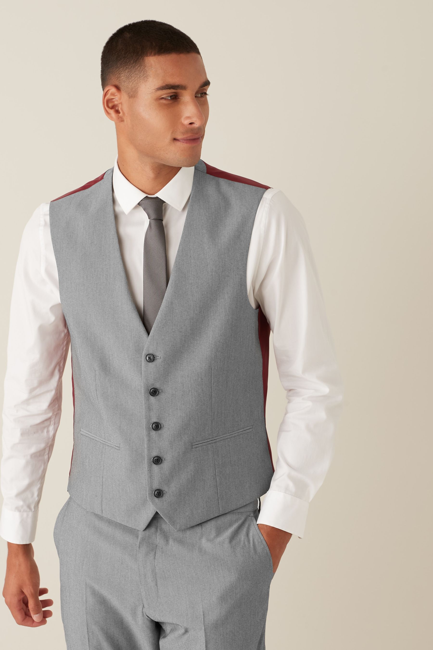 Next light grey waistcoat cheap
