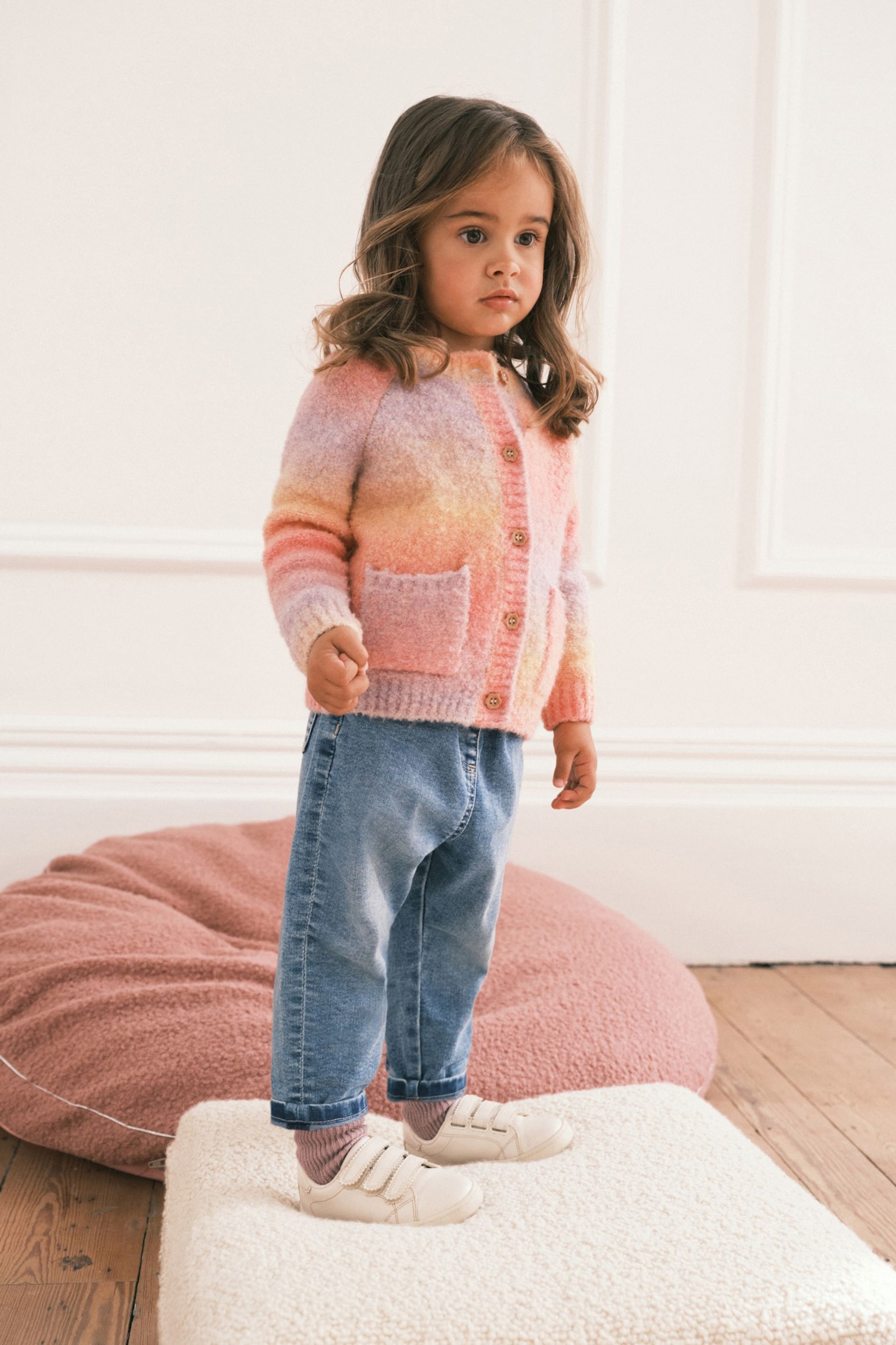 Pink/Lilac Purple Cosy Cardigan (12mths-7yrs) - Image 2 of 6