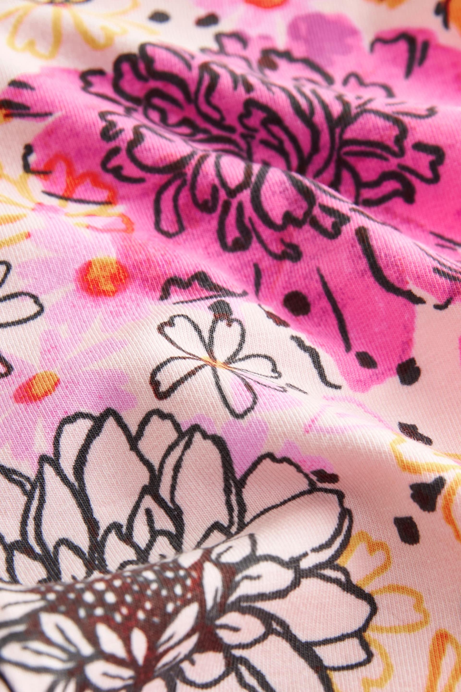 Pink Ditsy Floral Printed Leggings (3-16yrs) - Image 3 of 3