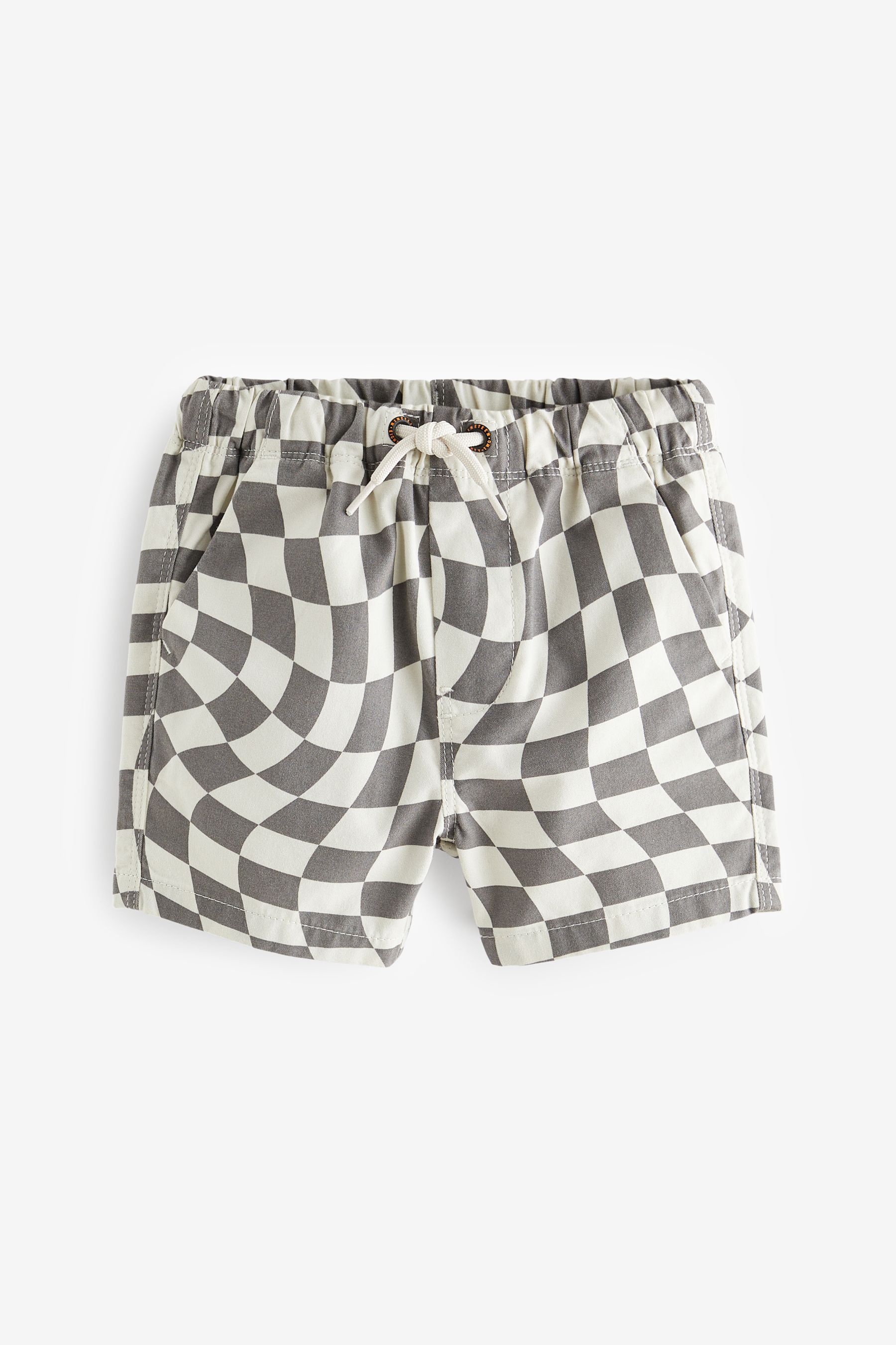 Checkered shorts black and white clearance