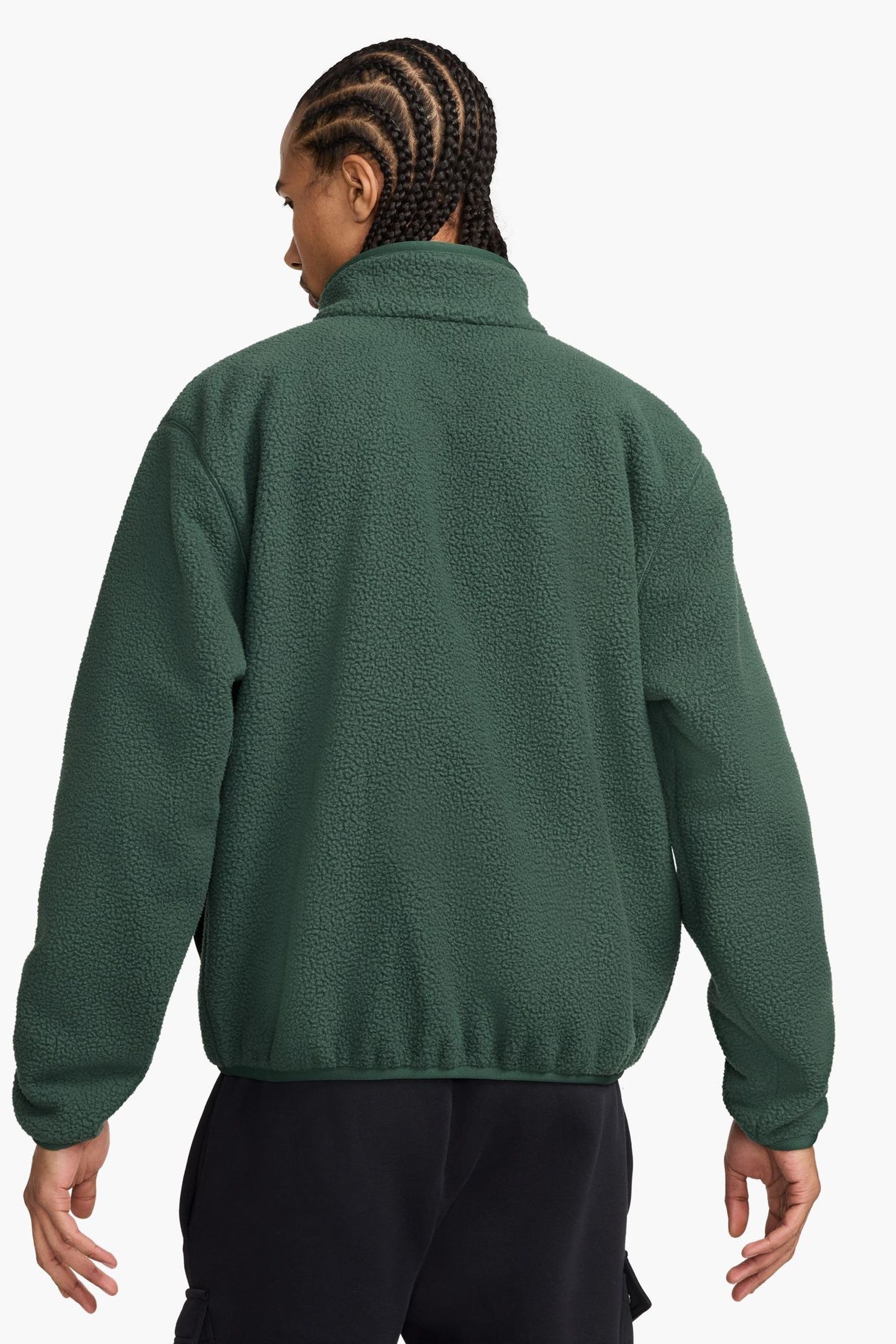 Nike green fleece jacket clearance