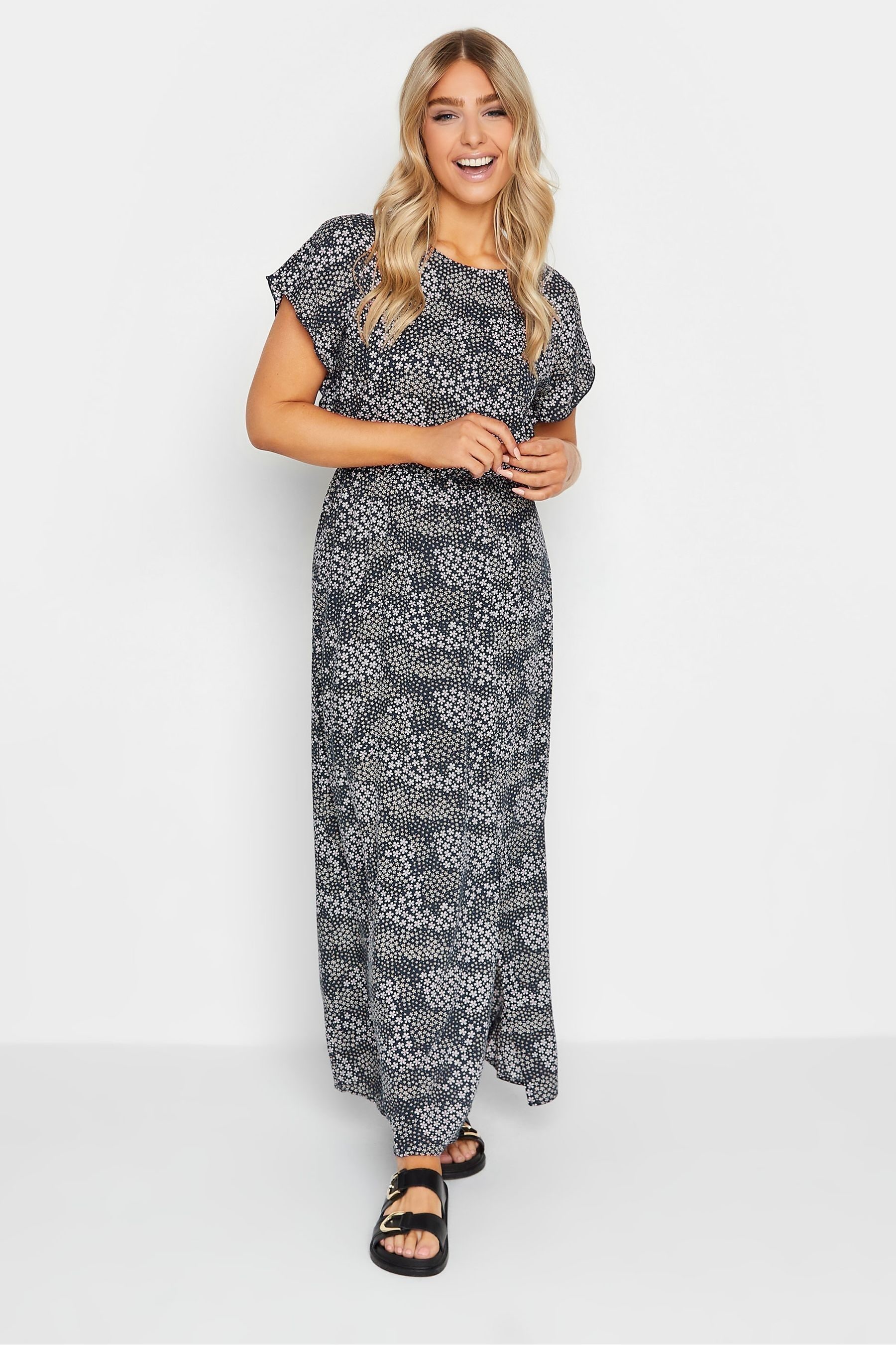 Buy M Co Blue Frill Sleeve Maxi Dress from the Next UK online shop