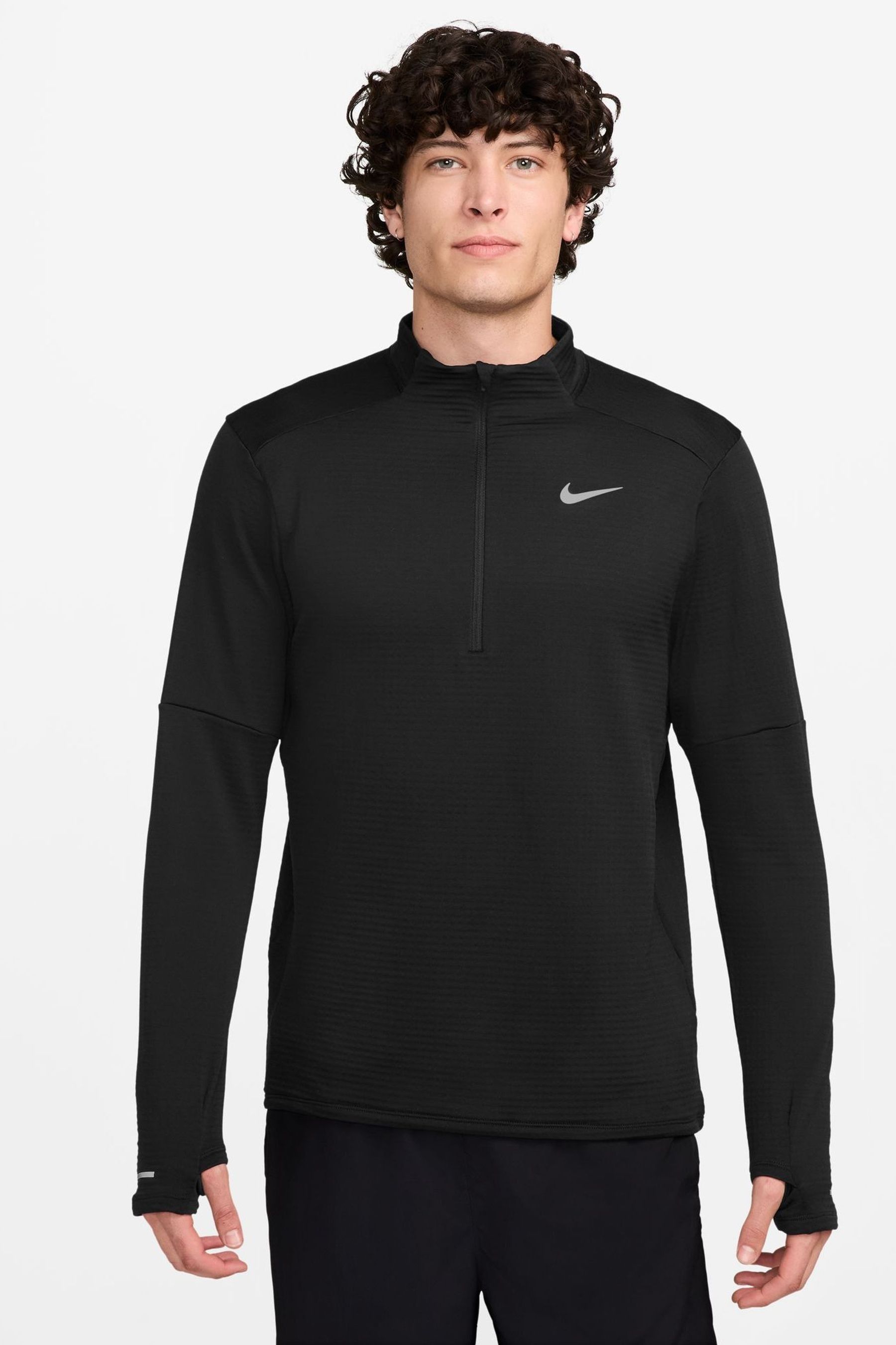 Buy Nike Black Repel Element Quarter Zip Running Top from Next Ireland