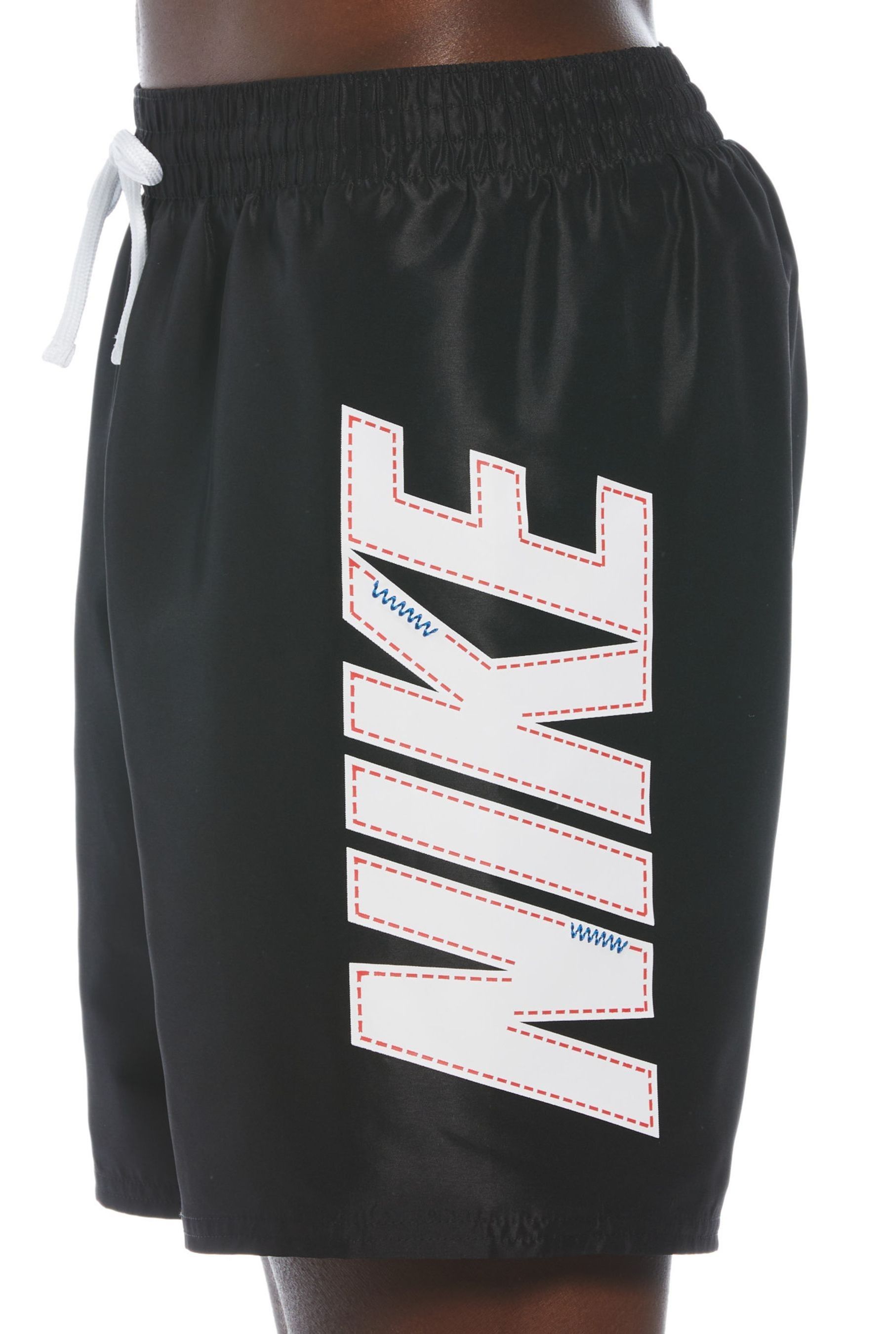Nike Black Block Logo 7 Inch Volley Swim Shorts