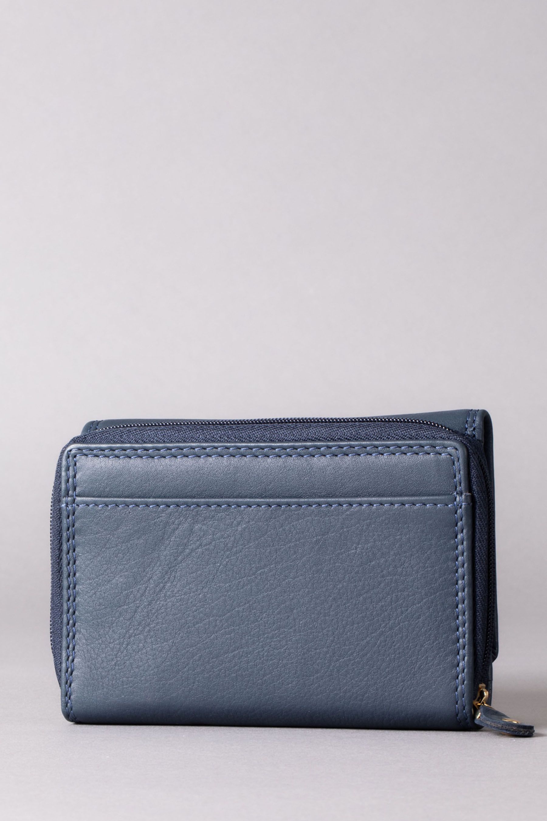 Navy blue leather purse outlet