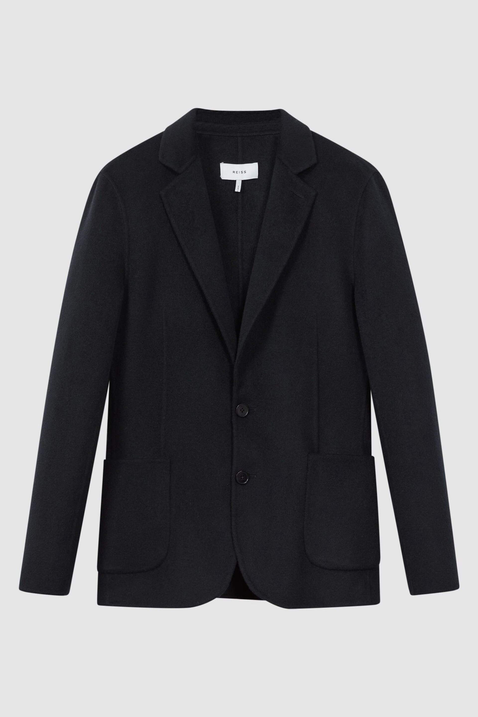 Reiss Navy Flutter Slim Fit Wool Blend Single Breasted Blazer - Image 2 of 7