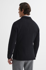 Reiss Navy Flutter Slim Fit Wool Blend Single Breasted Blazer - Image 5 of 7