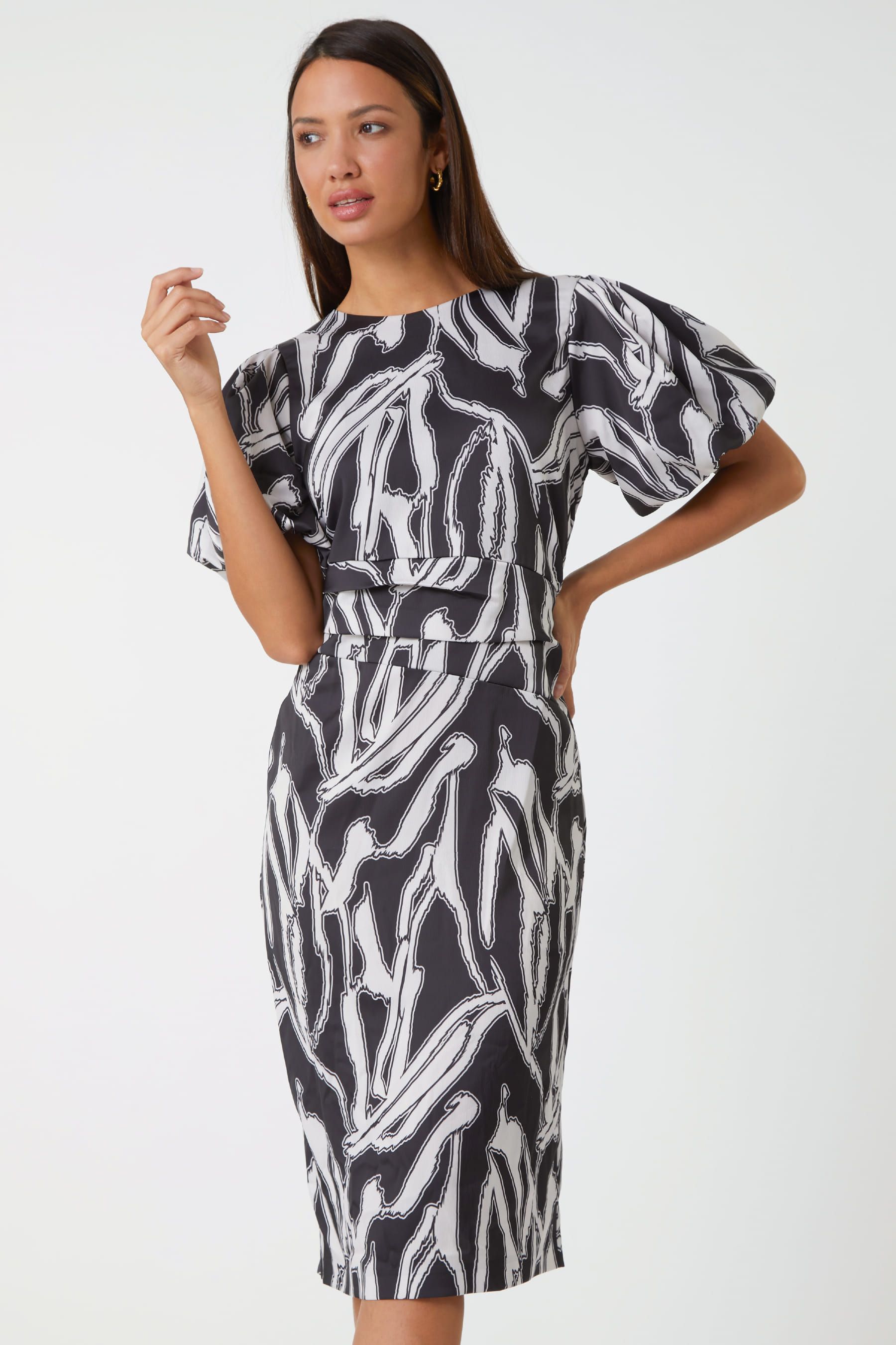 Ruched stretch discount dress