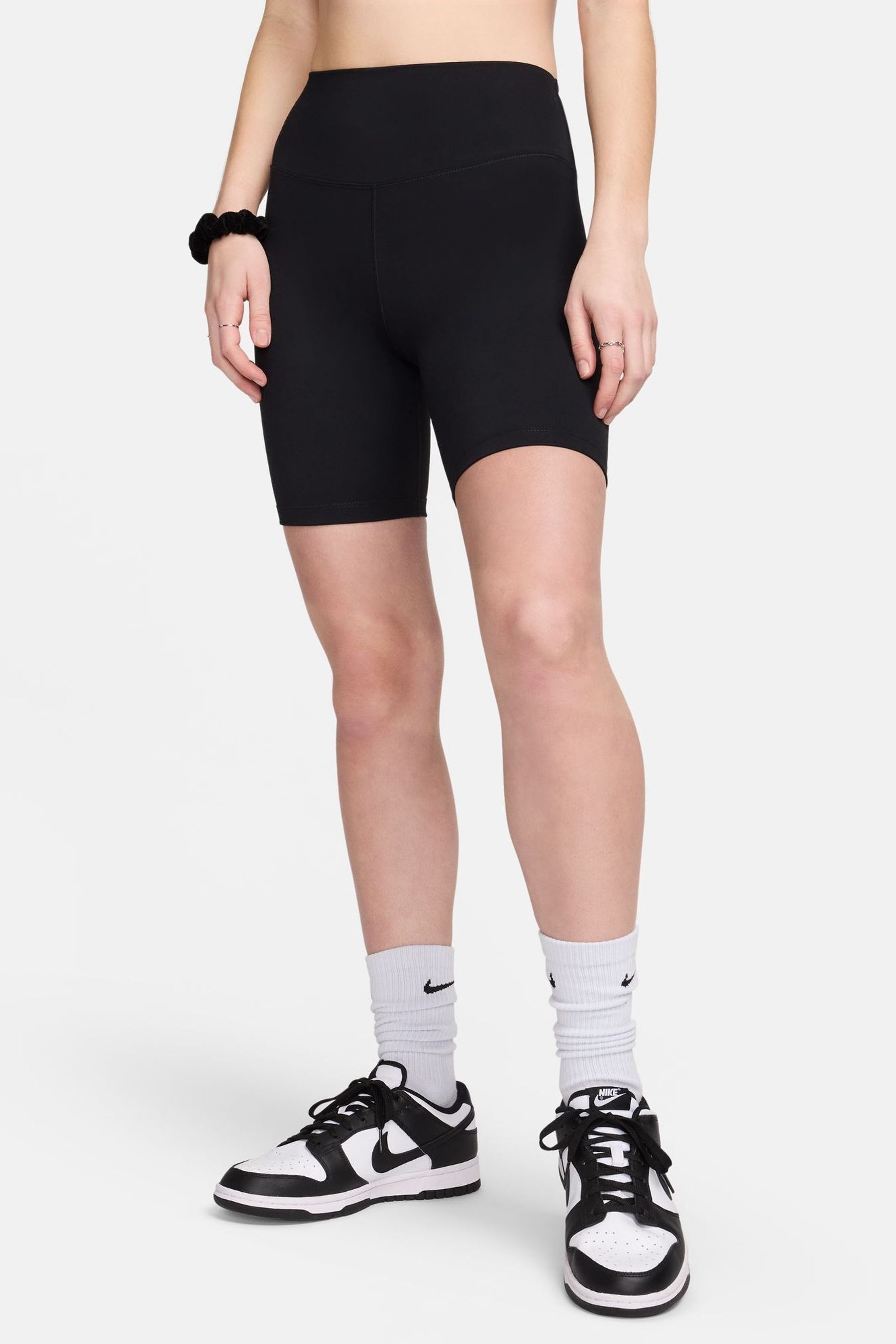 Black biker shorts in store sale