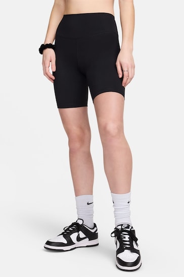 Nike Black Dri-FIT One High Waisted 8 Cycling Shorts