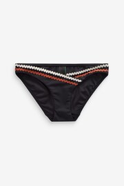 Black/Red/Ecru High Leg Bikini Bottoms - Image 5 of 5