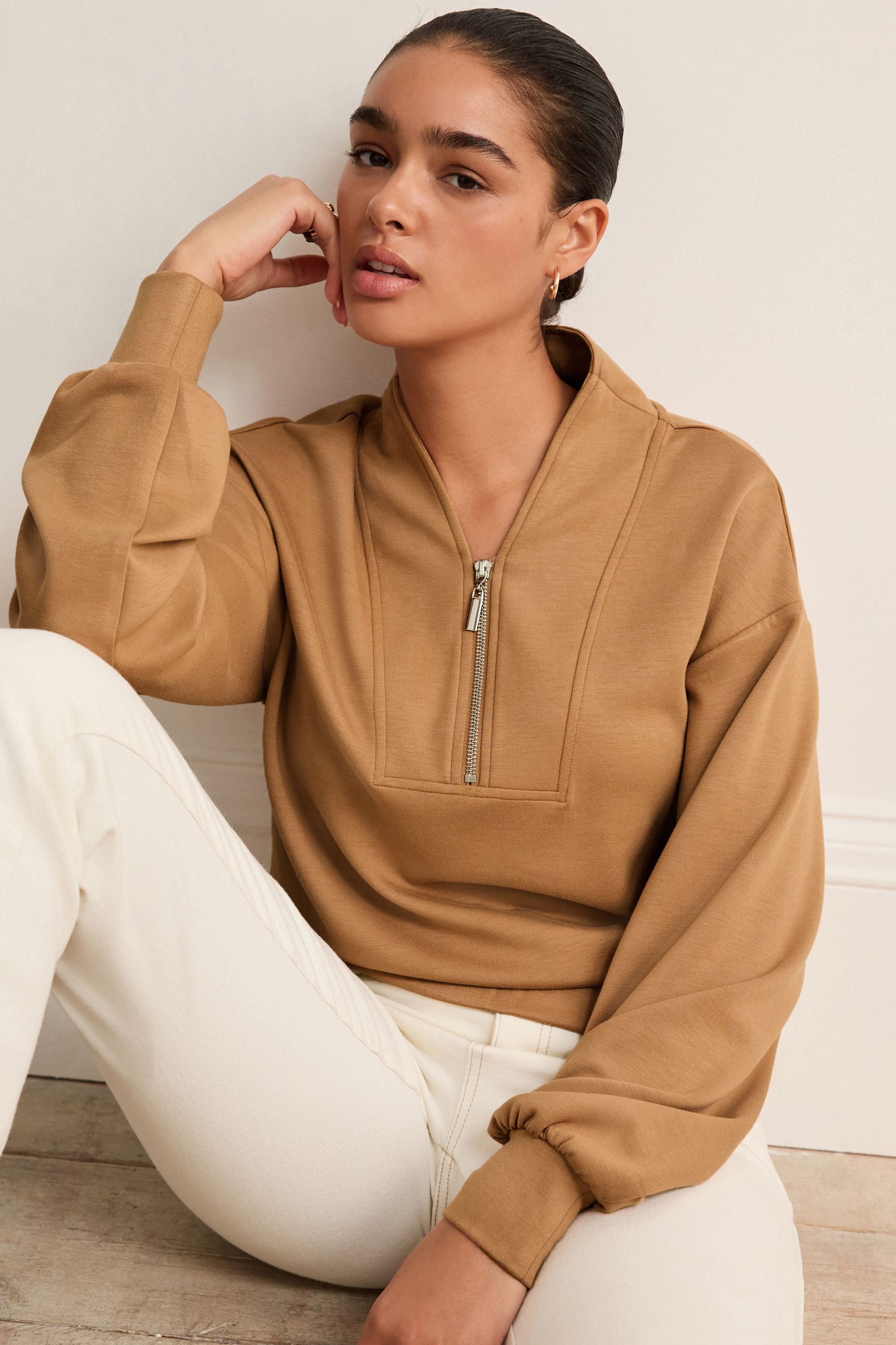 Long sleeve quarter zip sale