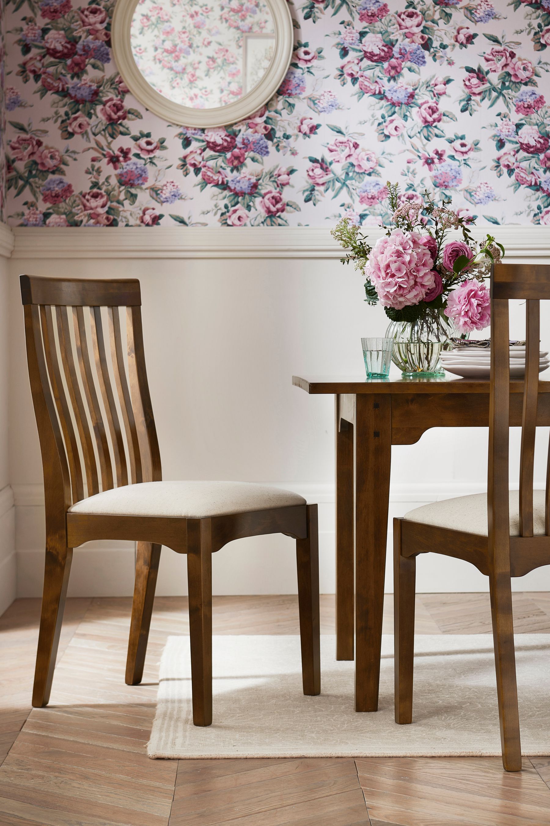 Buy Laura Ashley Set of 2 Dark Chestnut Garrat Dining Chairs from the Next UK online shop