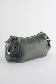 Grey Satin Utility Pocket Cross-Body Bag - Image 4 of 7
