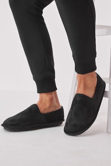 Black Closed Back Slippers