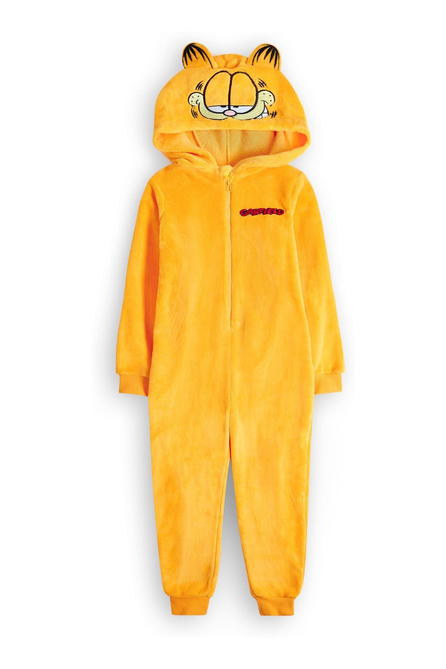 Vanilla Underground Orange Garfield Unisex Kids Fleece All In One