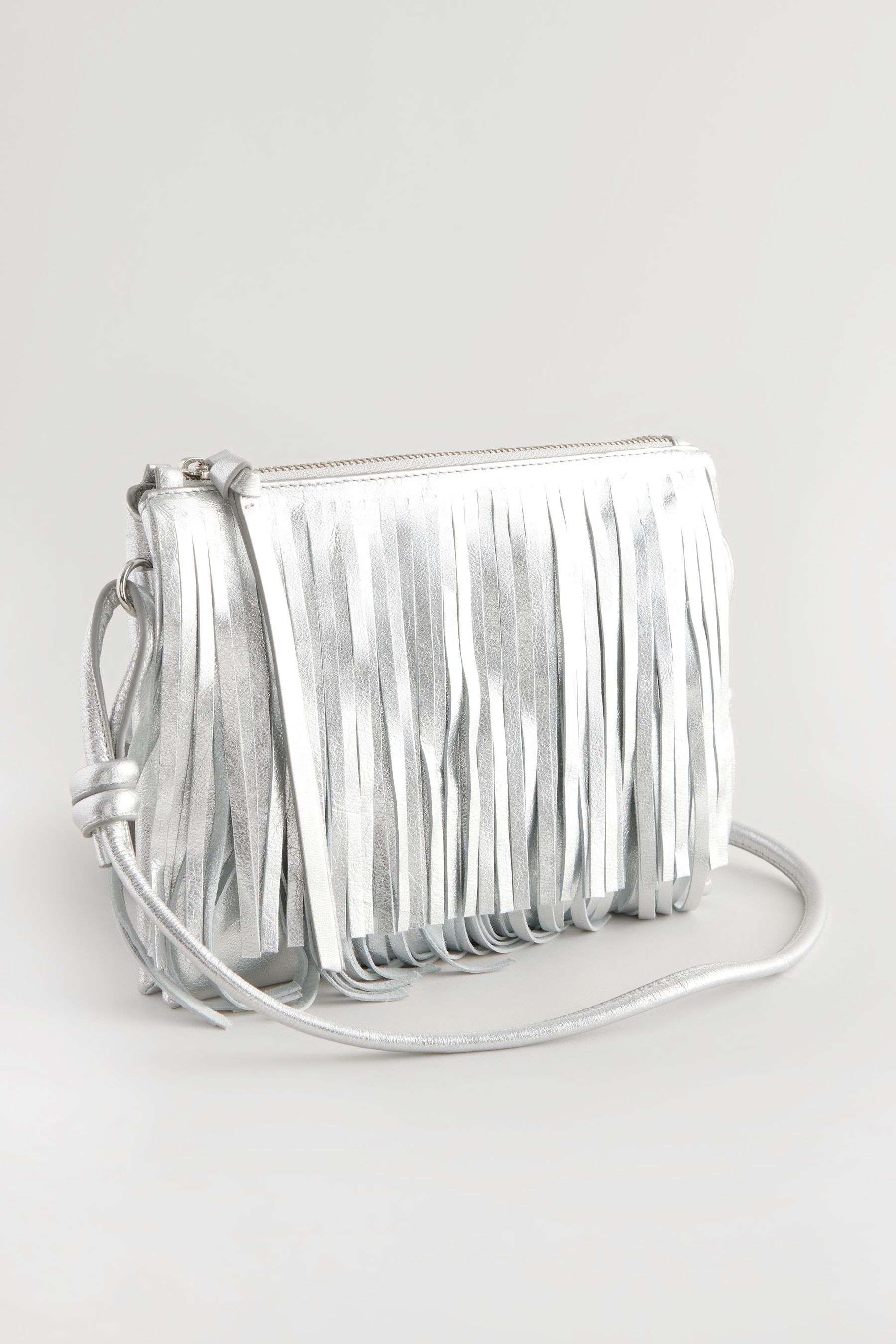 Silver leather crossbody bag new arrivals