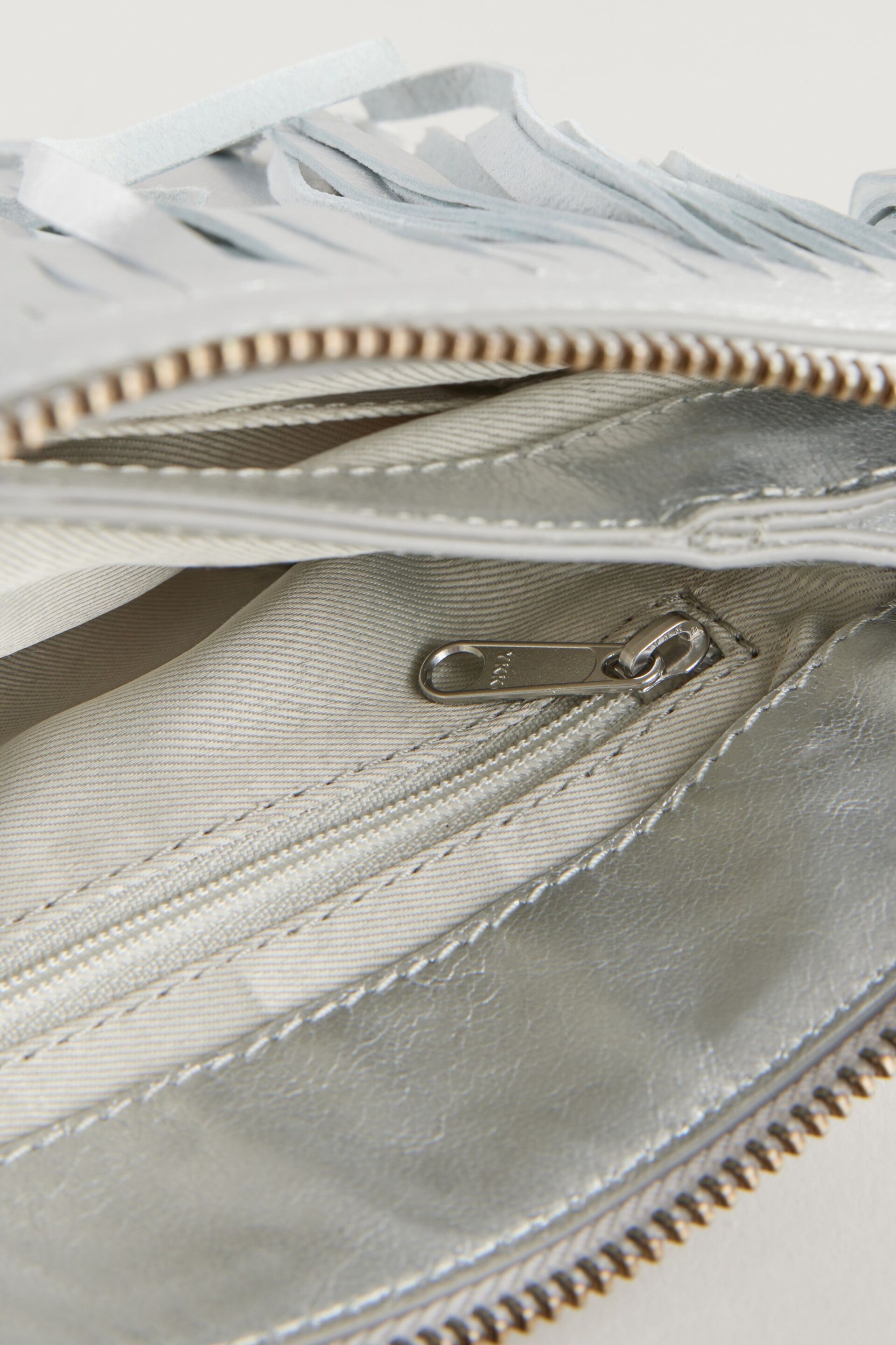 Silver Leather Fringe Western Cross-Body Bag - Image 9 of 9