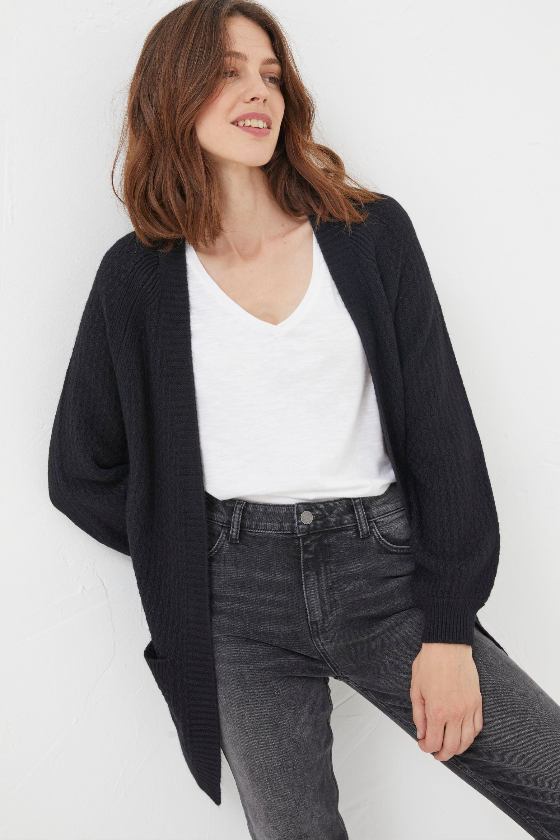Fat face black cardigan cheap