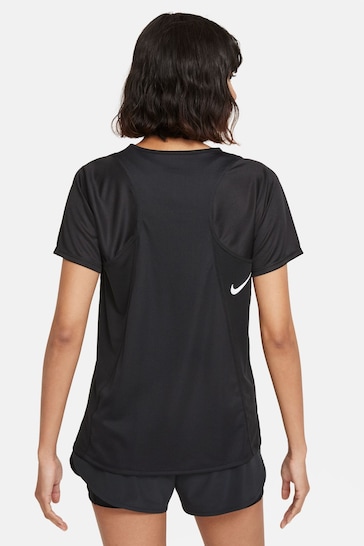 Nike Black Dri-FIT Race Short Sleeve Running Top