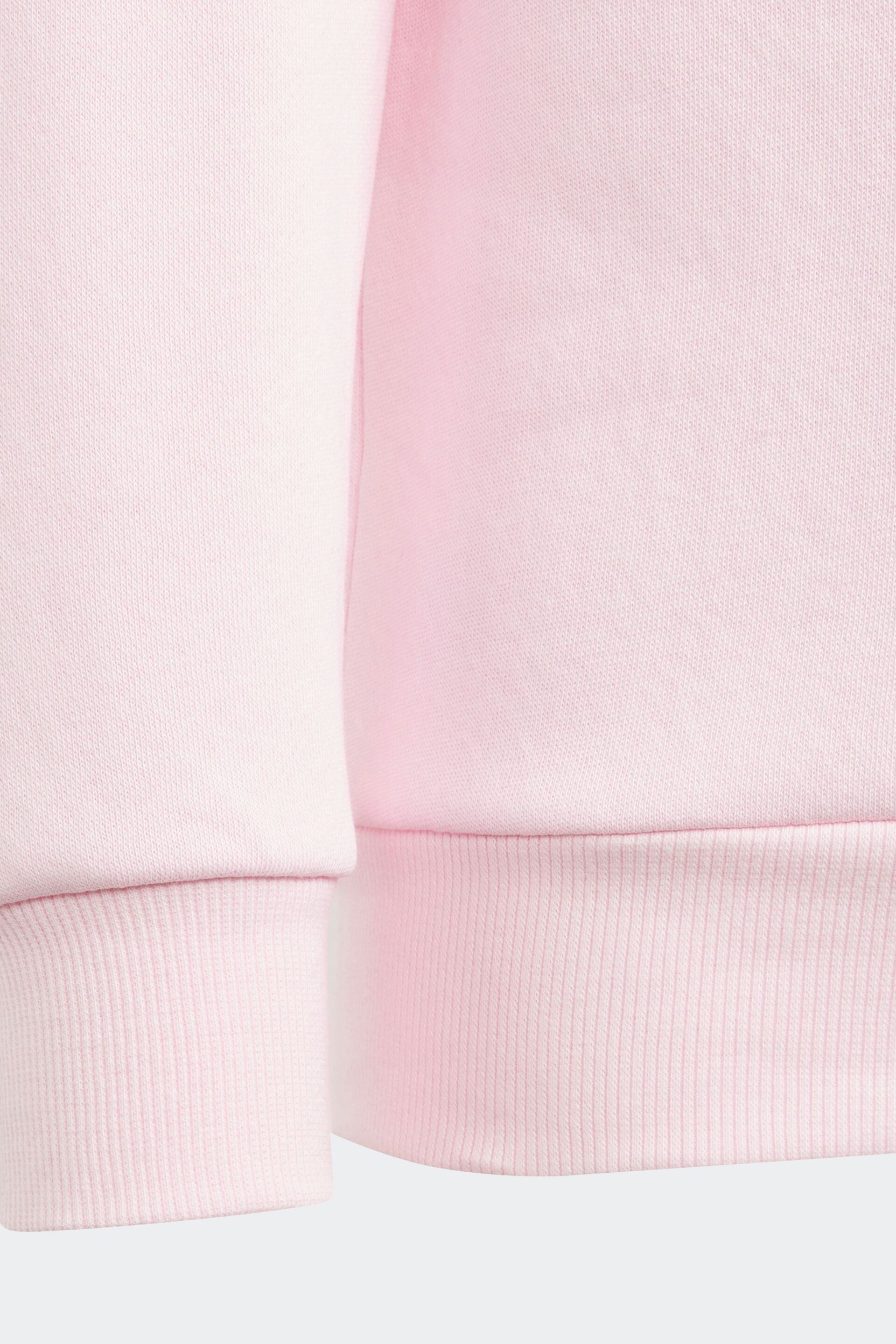adidas Pink/Blue Sportswear Essentials Logo Fleece Jogger Set - Image 10 of 11