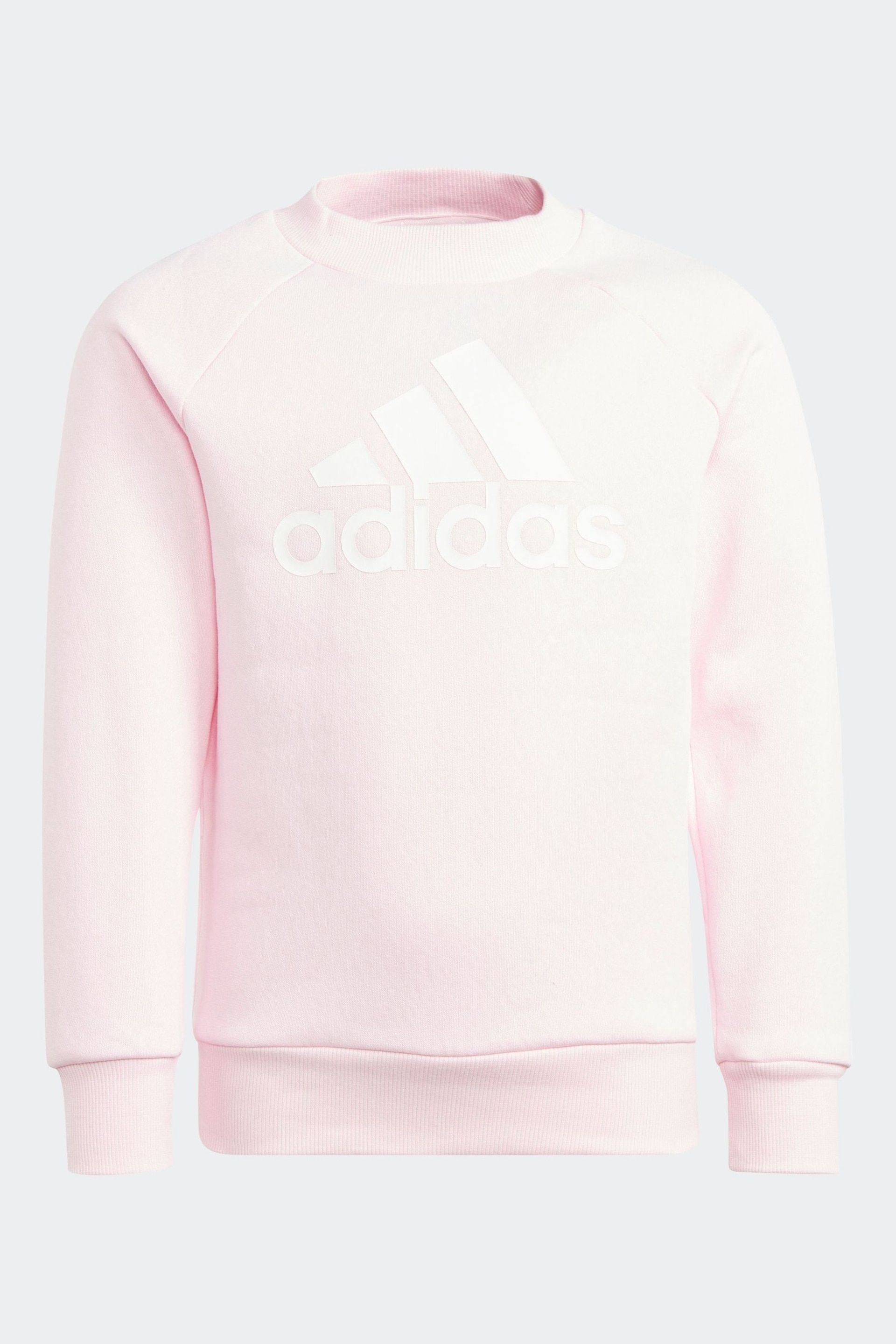 adidas Pink/Blue Sportswear Essentials Logo Fleece Jogger Set - Image 8 of 11