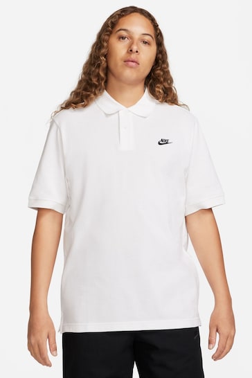 Nike White Club Short Sleeve Polo Shirt