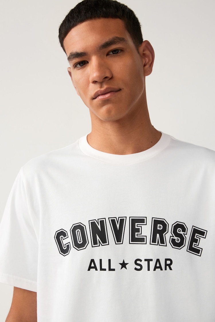 Converse White Standard Front Printed Graphic T-Shirt - Image 3 of 3