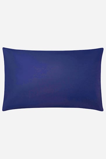 Jasper Conran London Blue Organic Cotton 300 Thread Count Percale Pillowcase