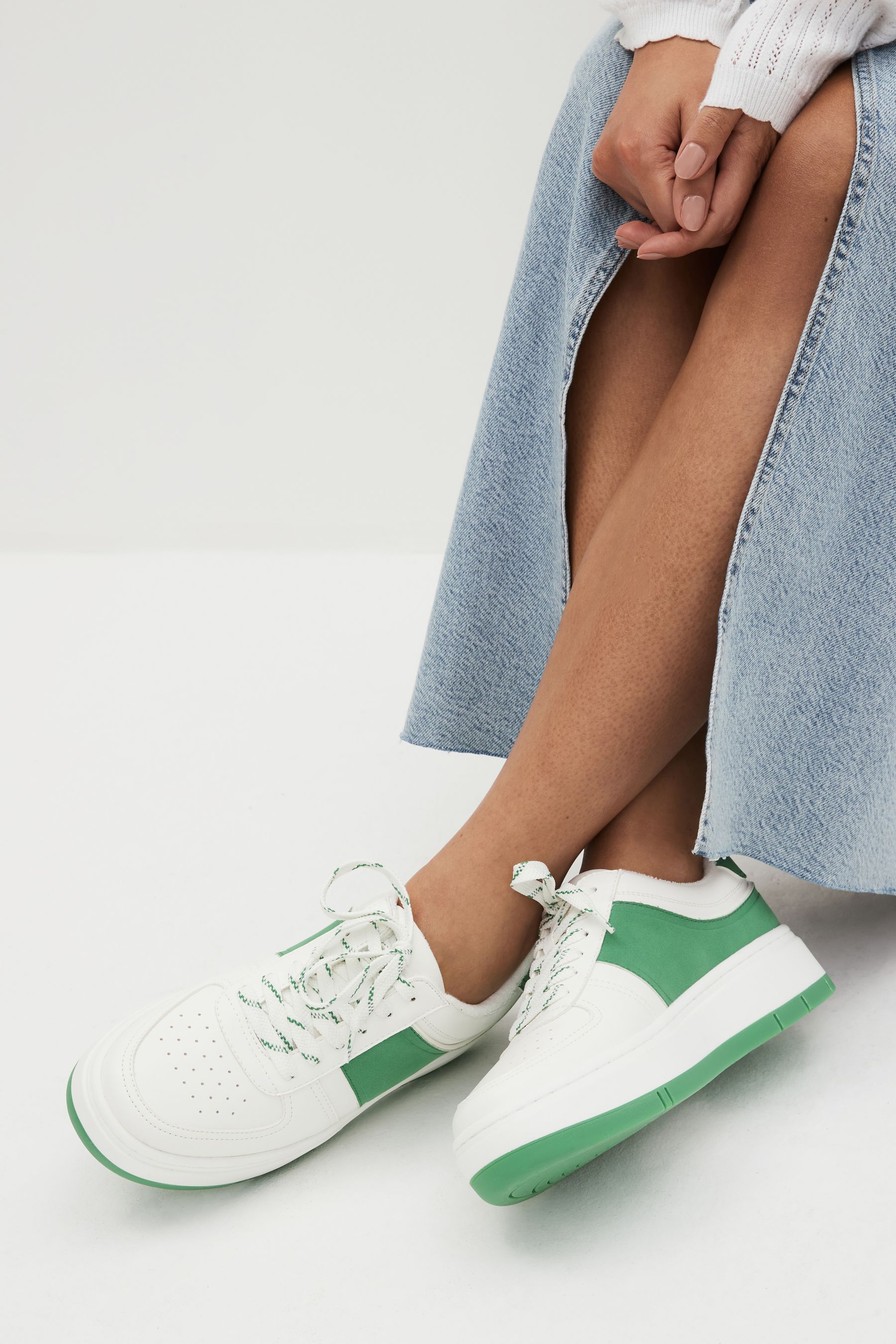 Next white trainers on sale