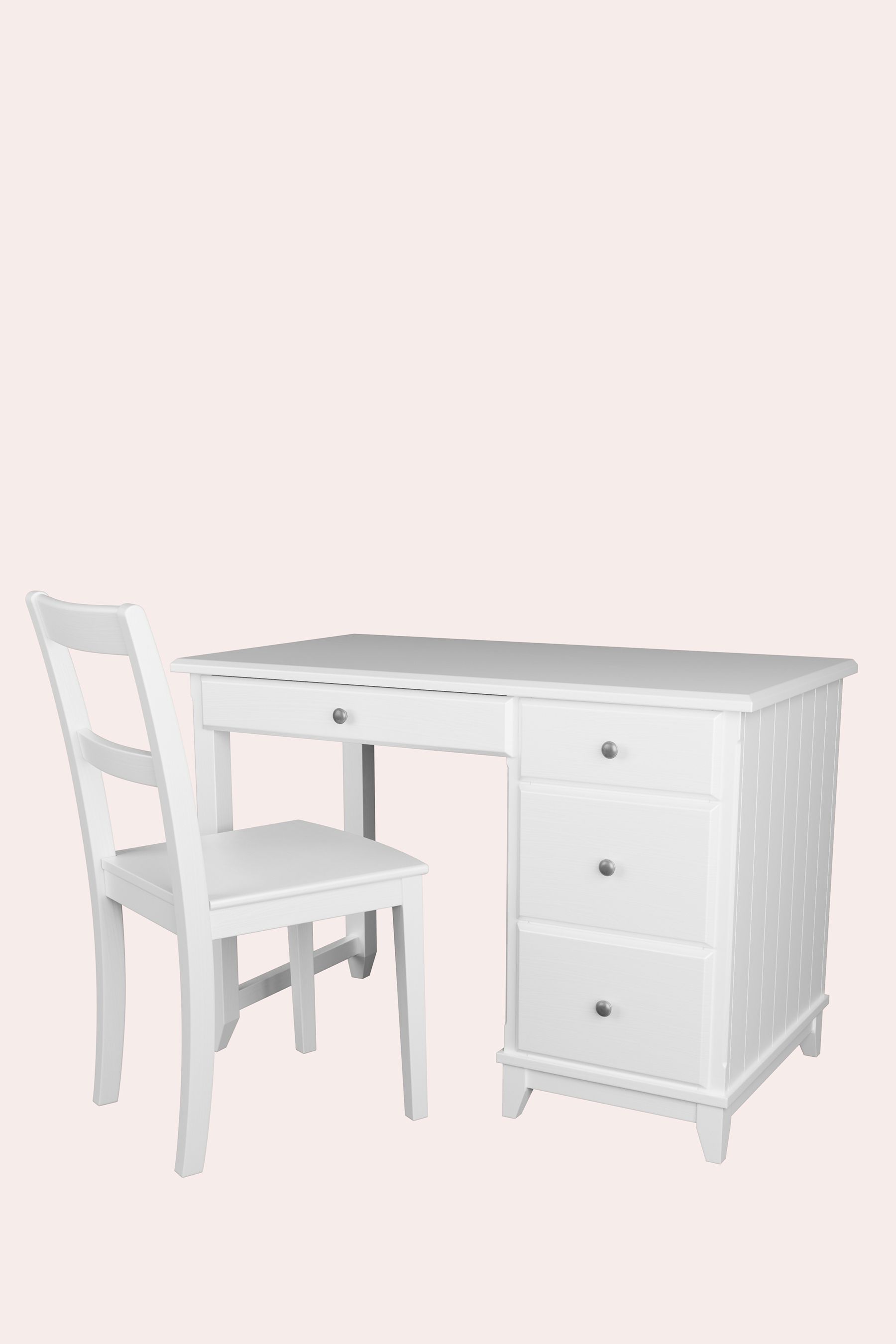 Ashley white desk top drawers