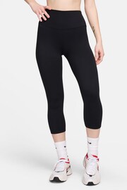 Nike Black One High-Waisted Crop Leggings - Image 1 of 9