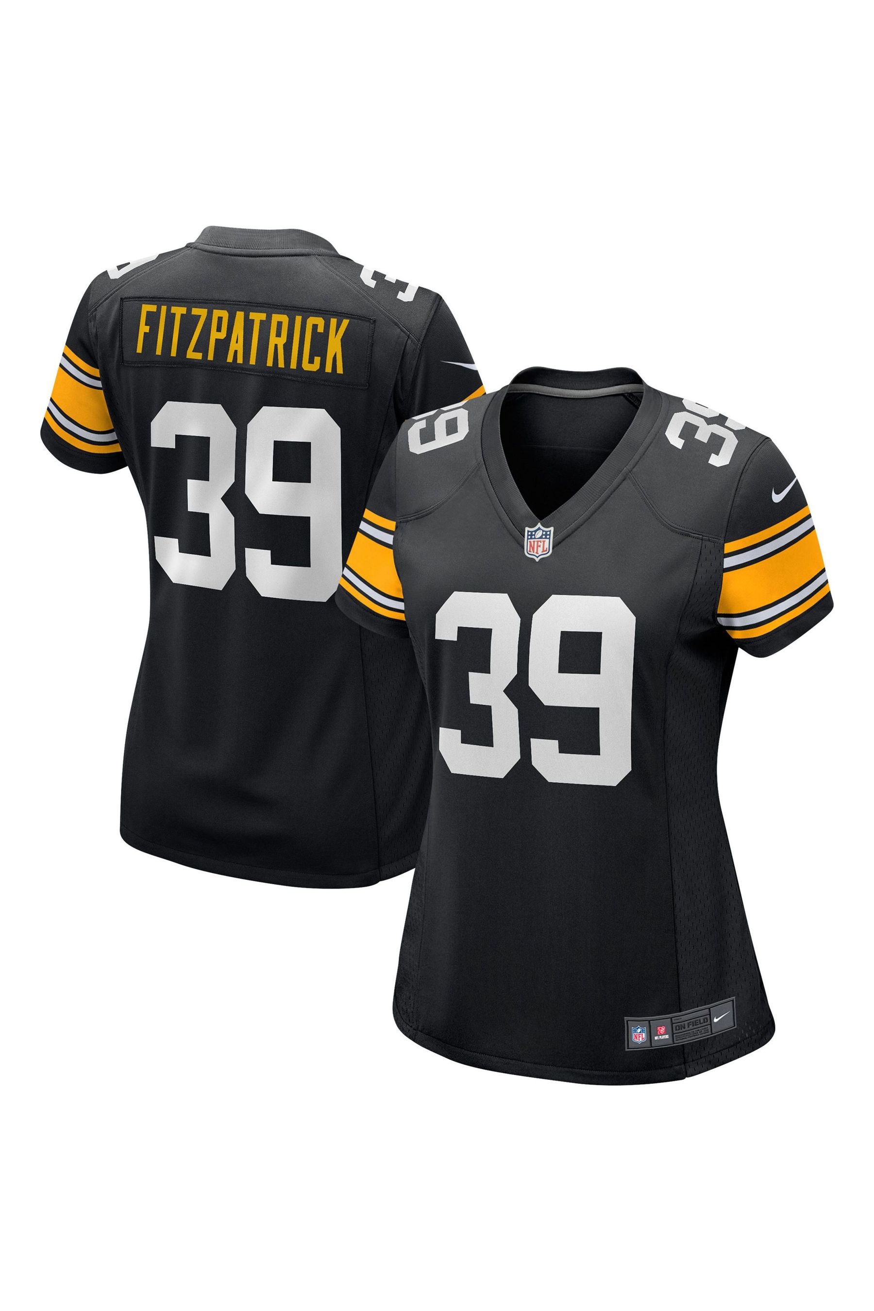 Black and white steelers jersey hotsell