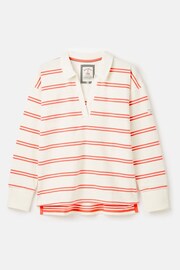 Joules Bayside Coral/White Cotton Deck Shirt - Image 8 of 8
