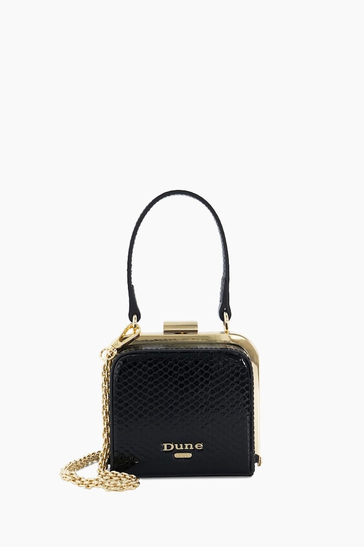 Dune London Black Santerini Micro Frame Grab Bag - Image 1 of 6