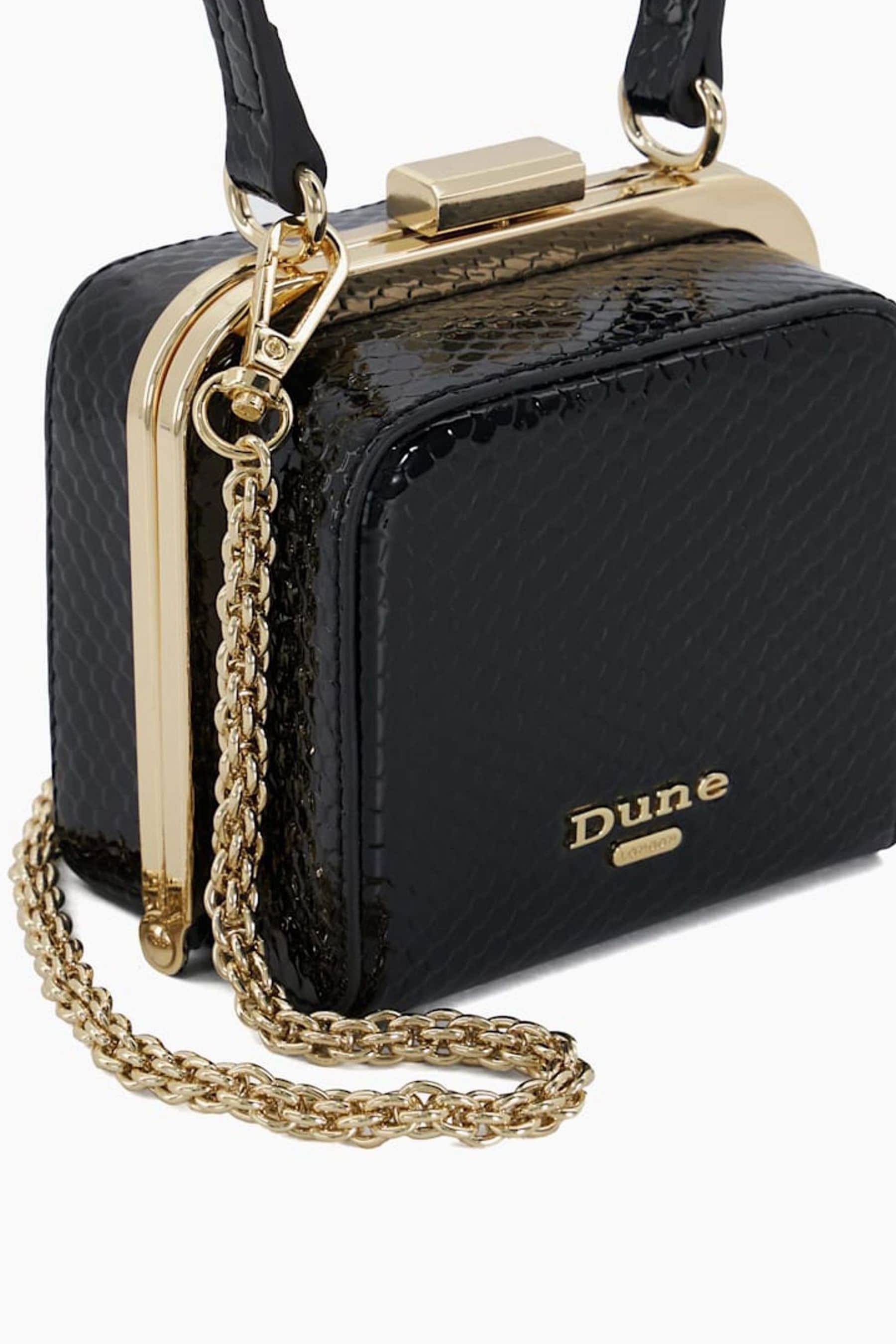 Dune London Black Santerini Micro Frame Grab Bag