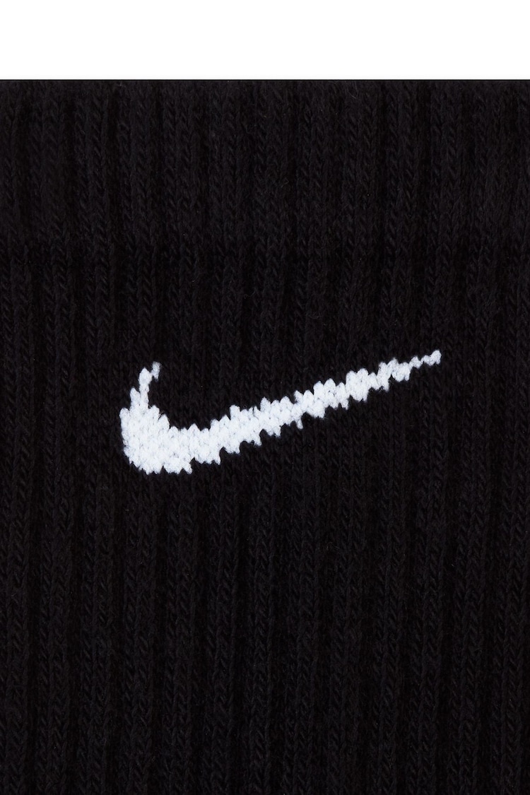Nike Black Everyday Cushioned Crew Socks 3 Pack - Image 4 of 4