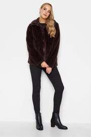 Long Tall Sally Dark Purple Faux Fur Jacket - Image 3 of 4