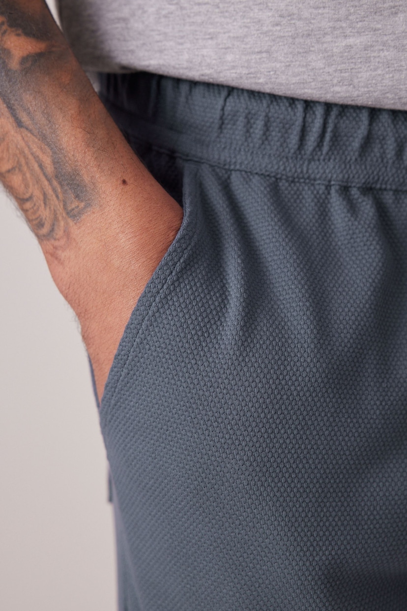 Navy Blue/Grey Texture Lightweight Jogger Shorts 2 Pack - Image 9 of 14