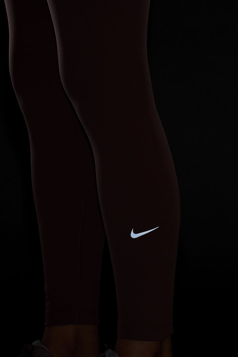 Nike Brown Dri-FIT One High Waisted Leggings - Image 9 of 9