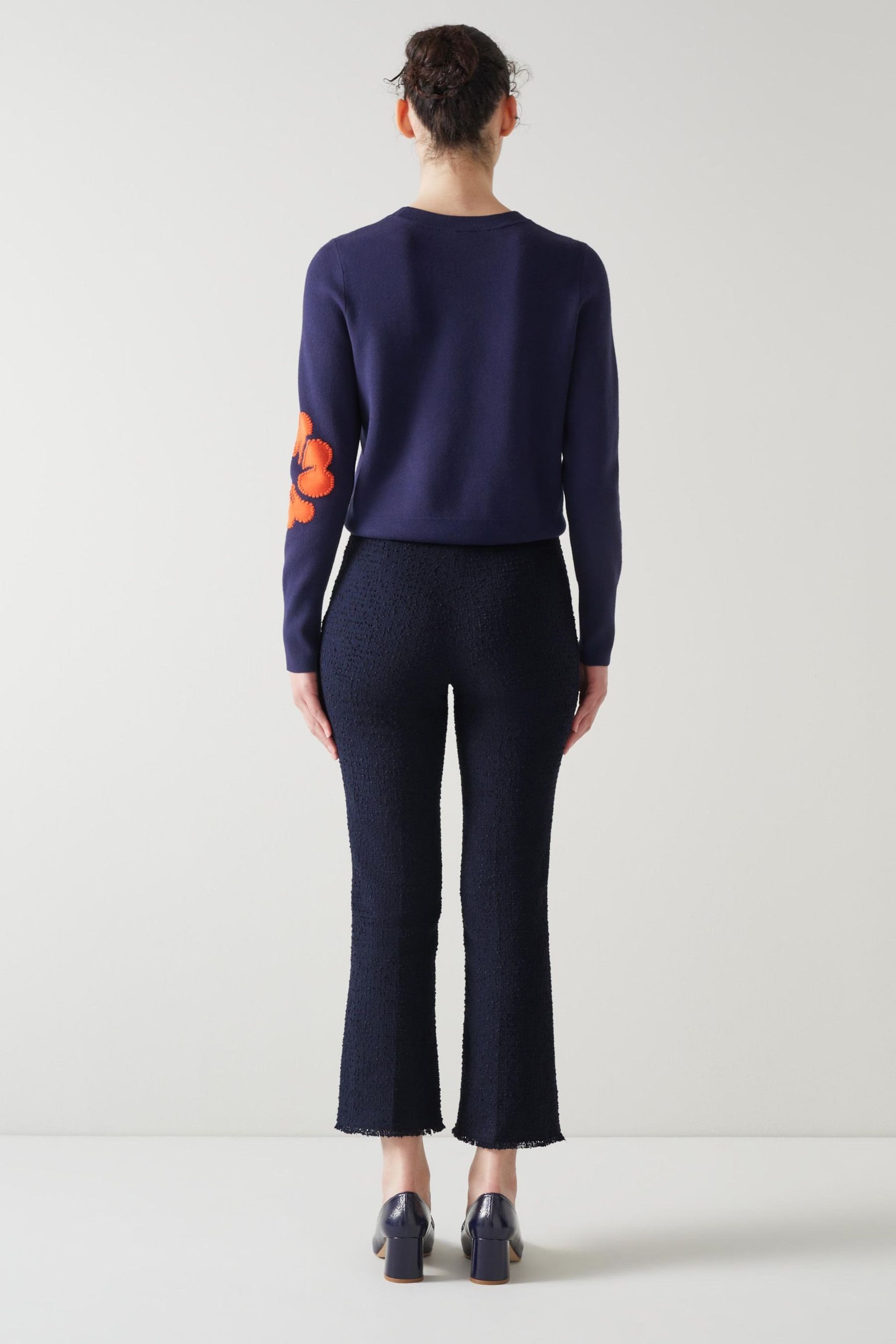 LK Bennett  Alexa Cotton Italian Tweed Trousers - Image 2 of 4