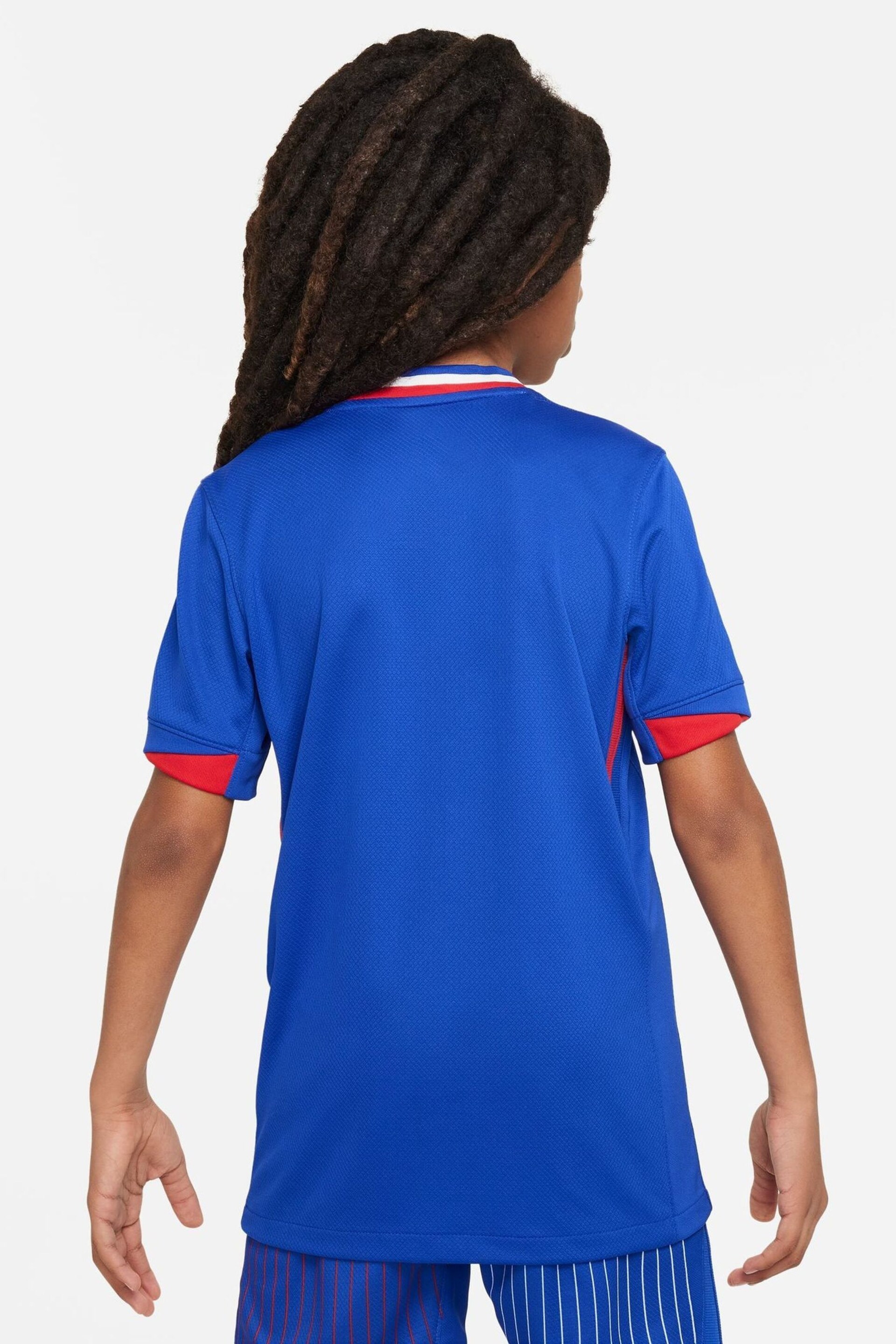 Nike Blue Jr. France Stadium Home Football Shirt - Image 2 of 10