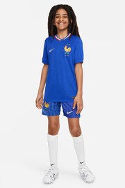 Nike Blue Jr. France Stadium Home Football Shirt - Image 3 of 10