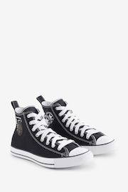 Converse Black Chuck Taylor All Star Wide Trainers - Image 3 of 9