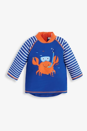 JoJo Maman Bébé Blue Crab UPF 50 Sun Protection Rash Vest