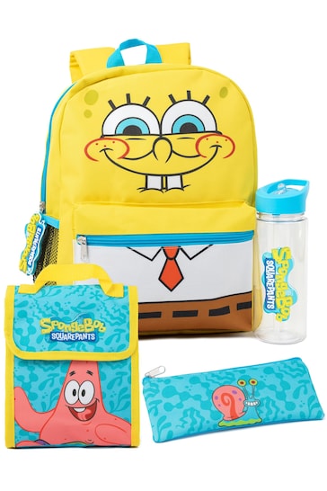 Vanilla Underground Yellow SpongeBob SquarePants Unisex Kids 4 Piece Backpack Set