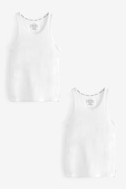 Calvin Klein White Modern Cotton Tanks 2 Pack - Image 4 of 5