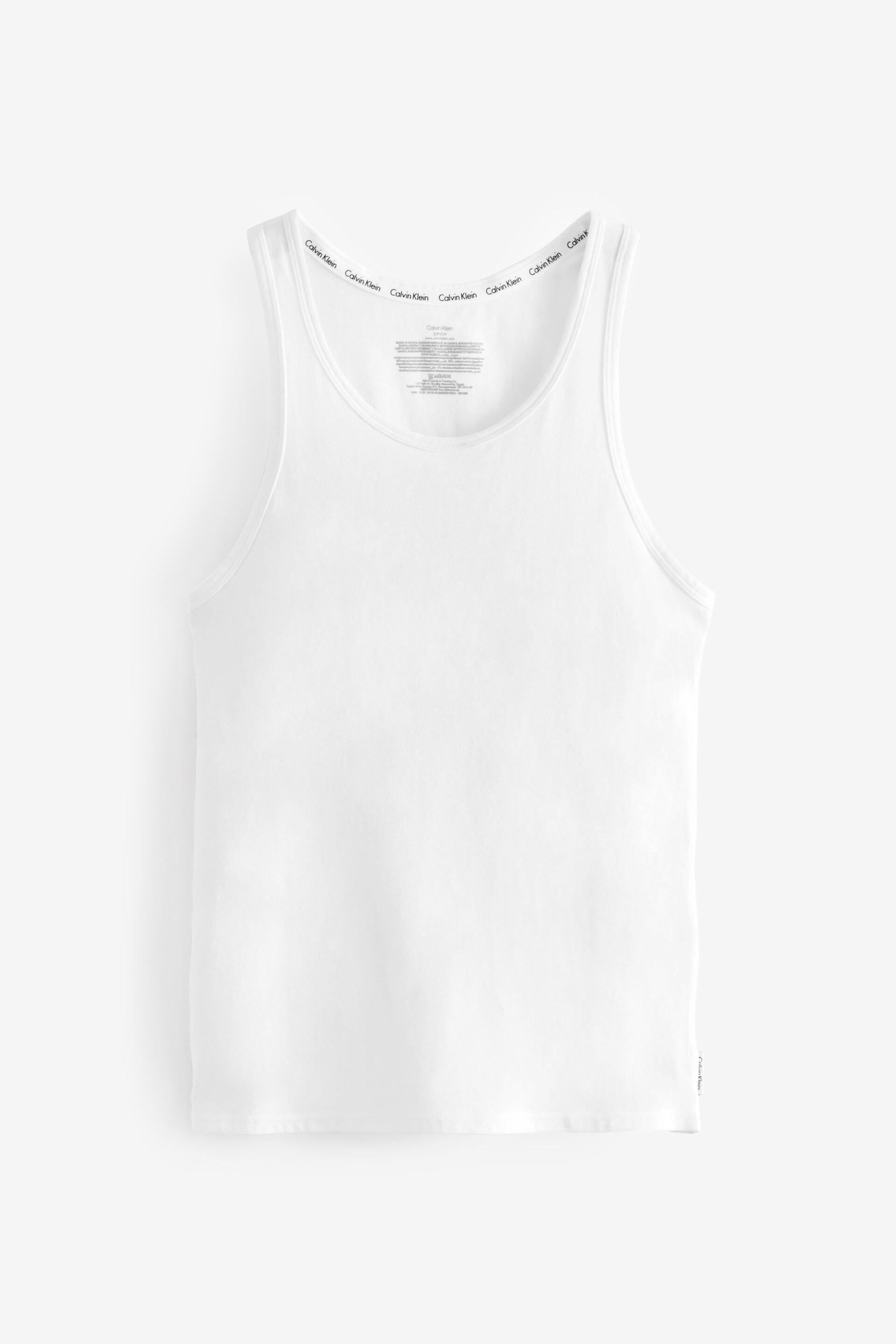 Calvin Klein White Modern Cotton Tanks 2 Pack - Image 5 of 5