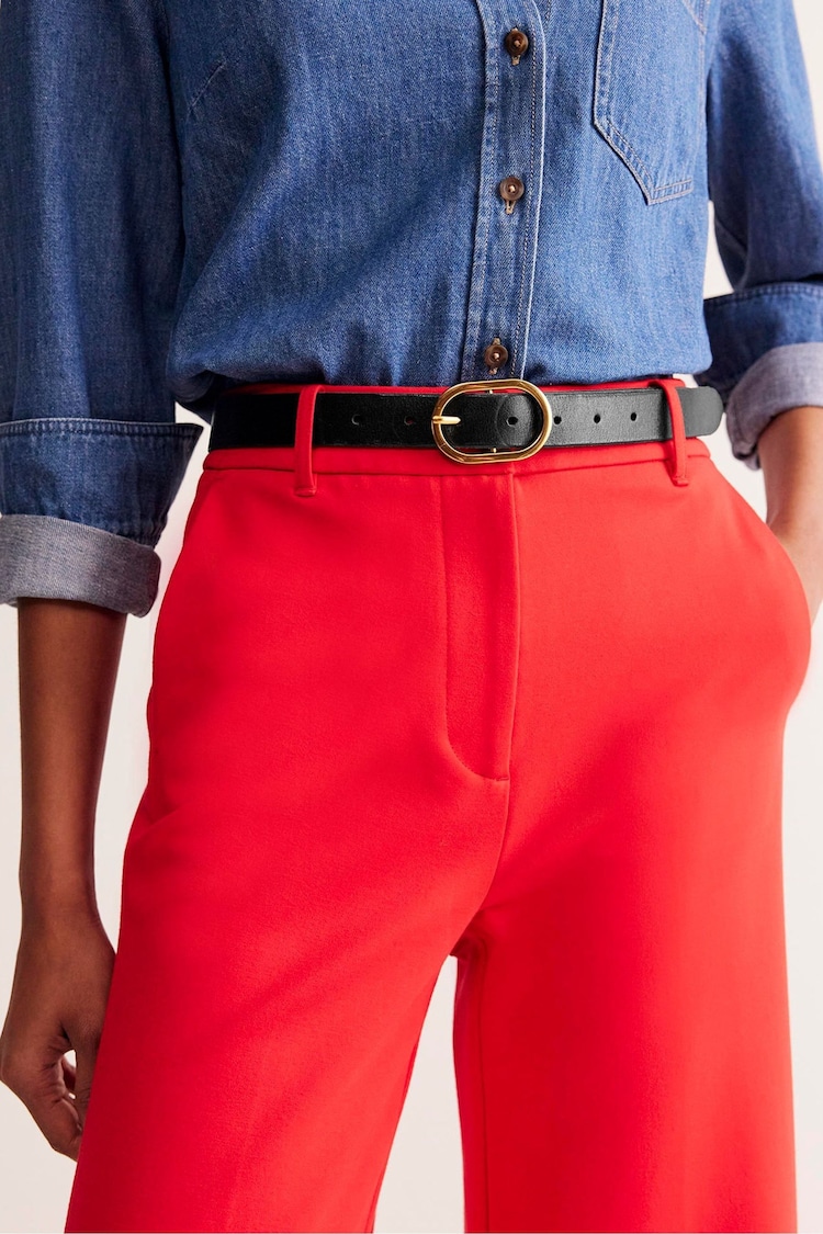 Boden Black Chrome Classic Leather Belt - Image 4 of 4