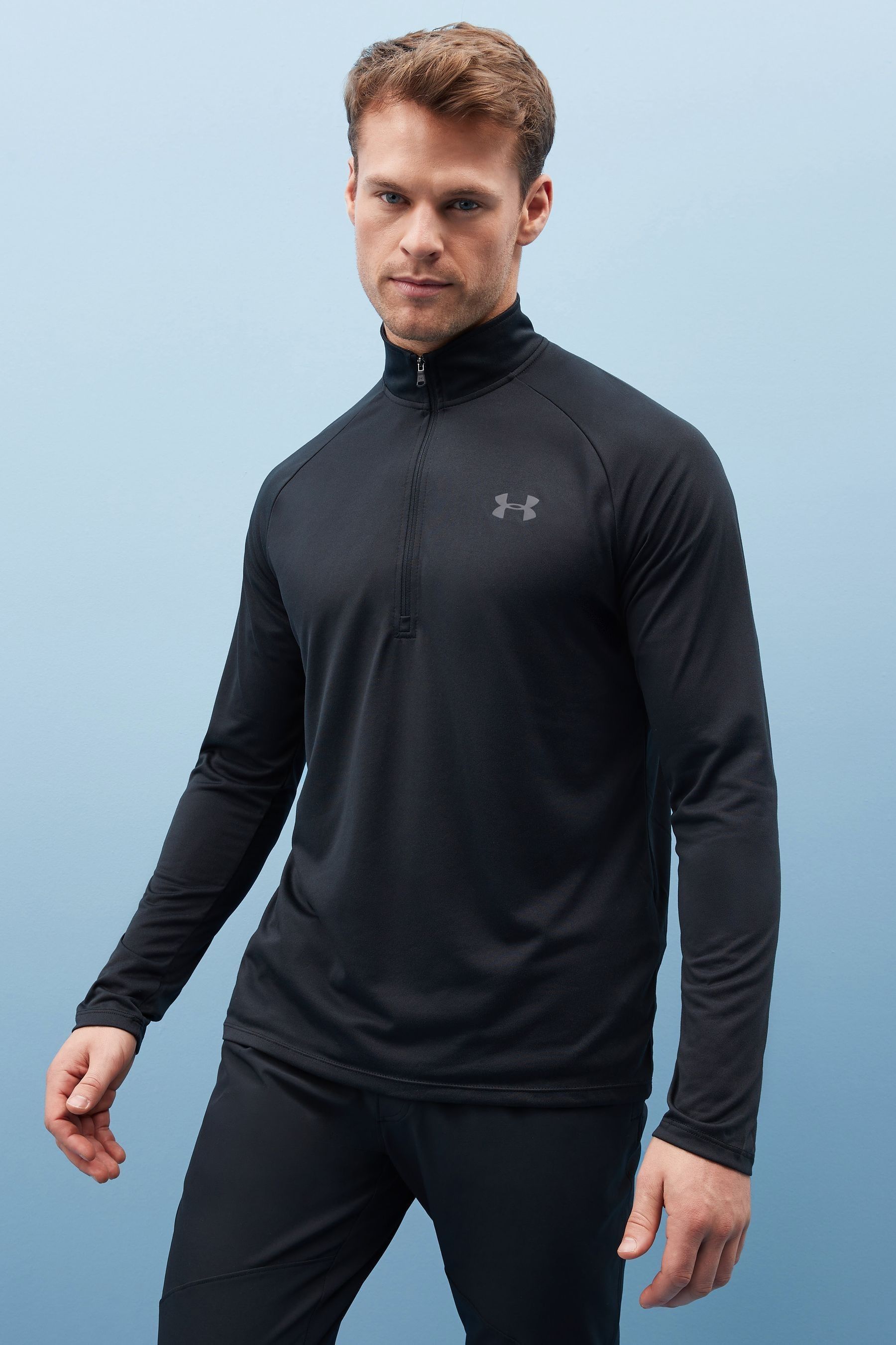 Buy Under Armour Black Tech Quarter Zip Fleece from the Next UK online shop